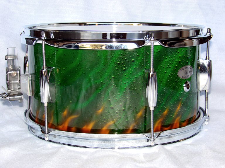 Custom-Green-Airbrushed-Snare-Drum 